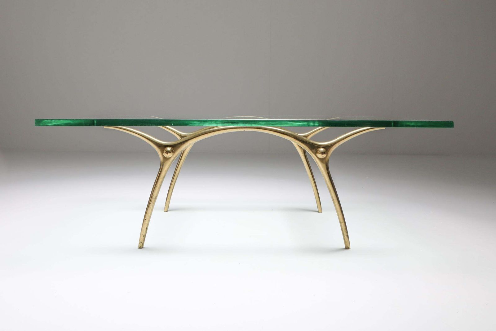 Bronze Hollywood Regency Coffee Table By Kouloufi photo Furniture