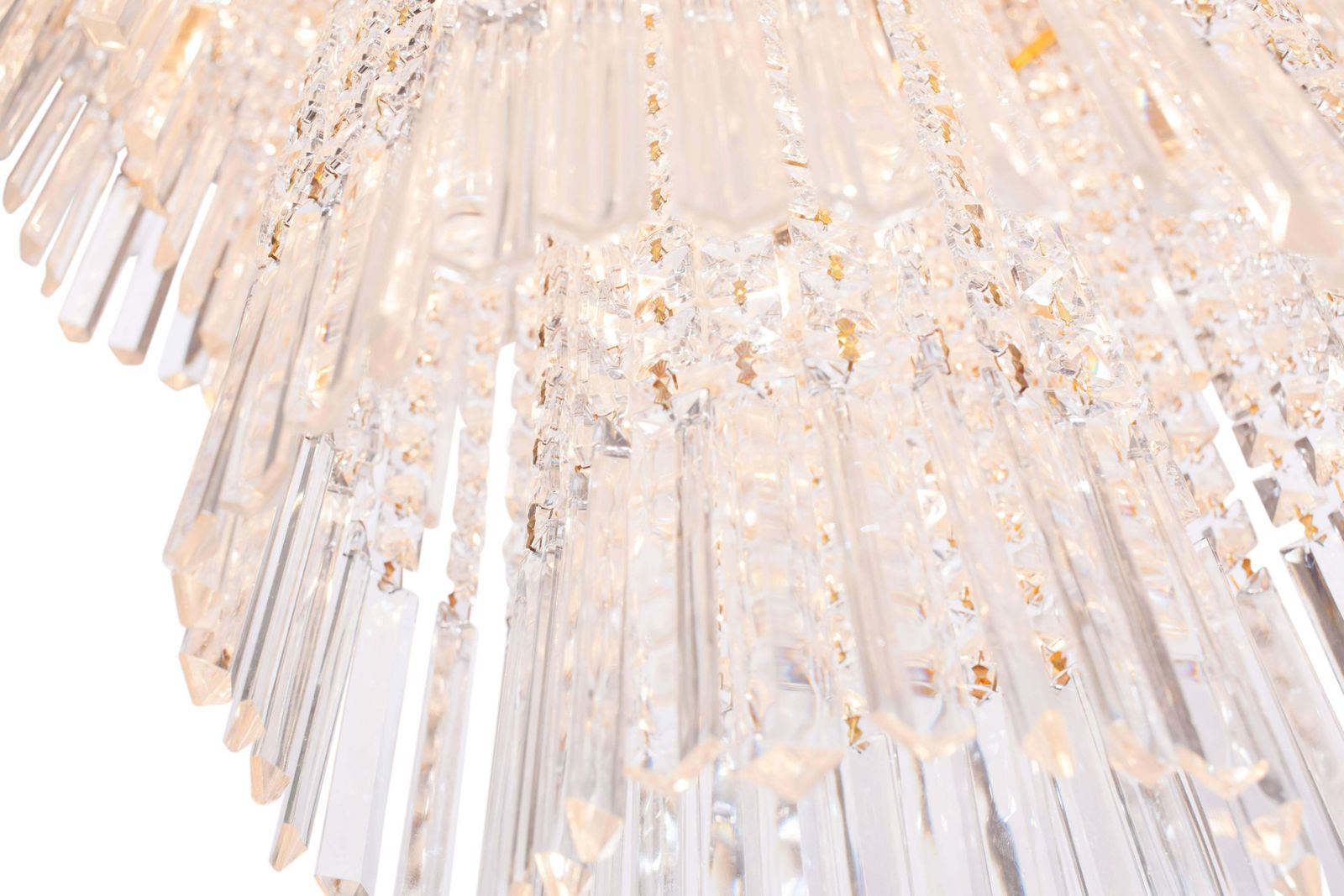 Regency Impressive Brass And Glass Chandelier, Italy, 1950s photo for sale