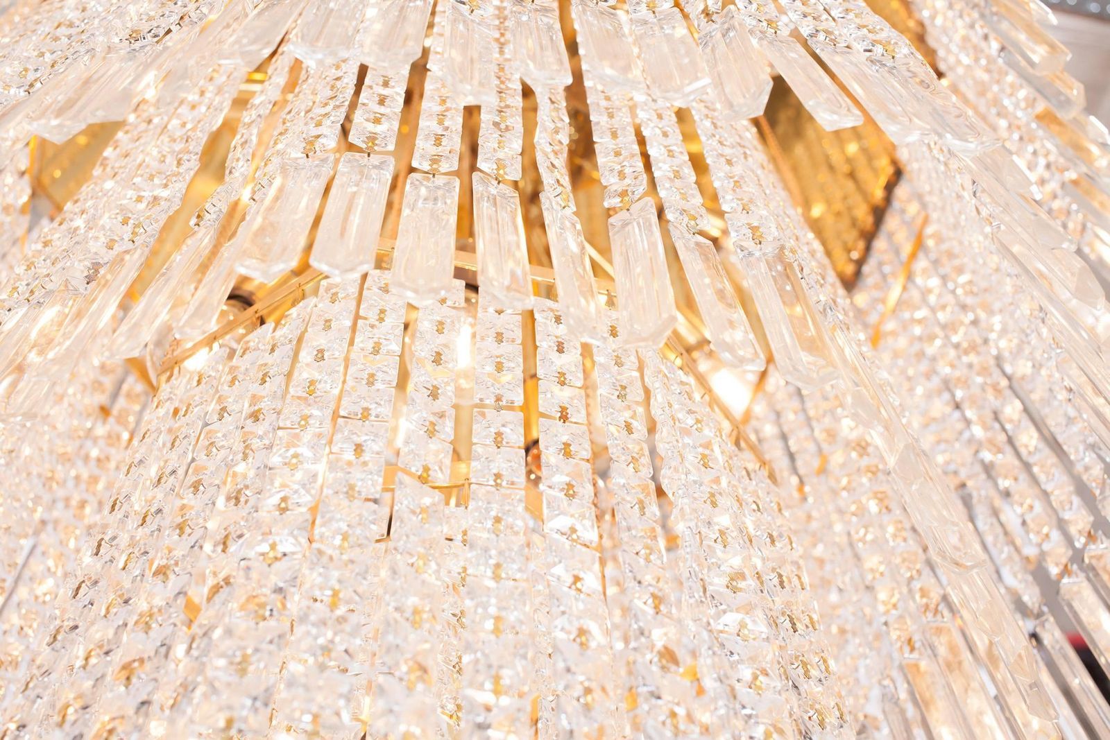 Regency Impressive Brass And Glass Chandelier, Italy, 1950s photo Lighting