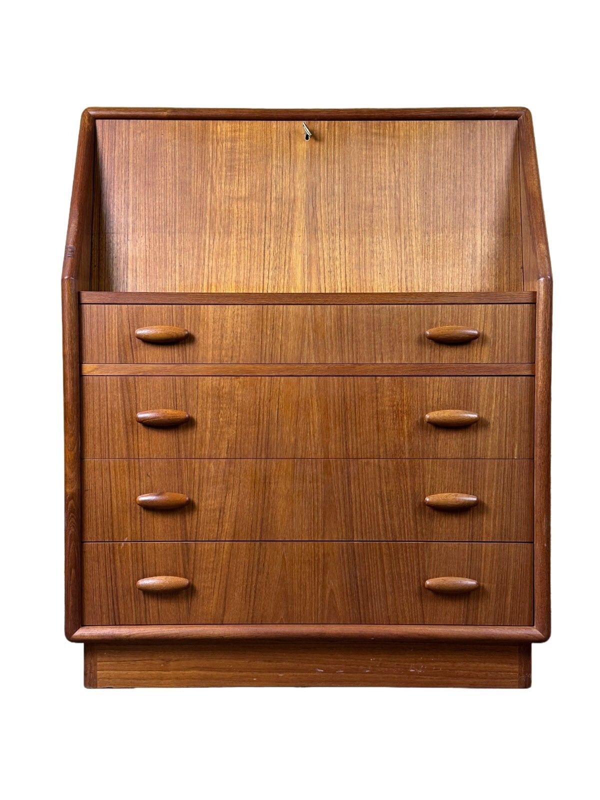 60s 70s Teak Secretary Chest Of Drawers Danish Modern By Dyrlund Denmark