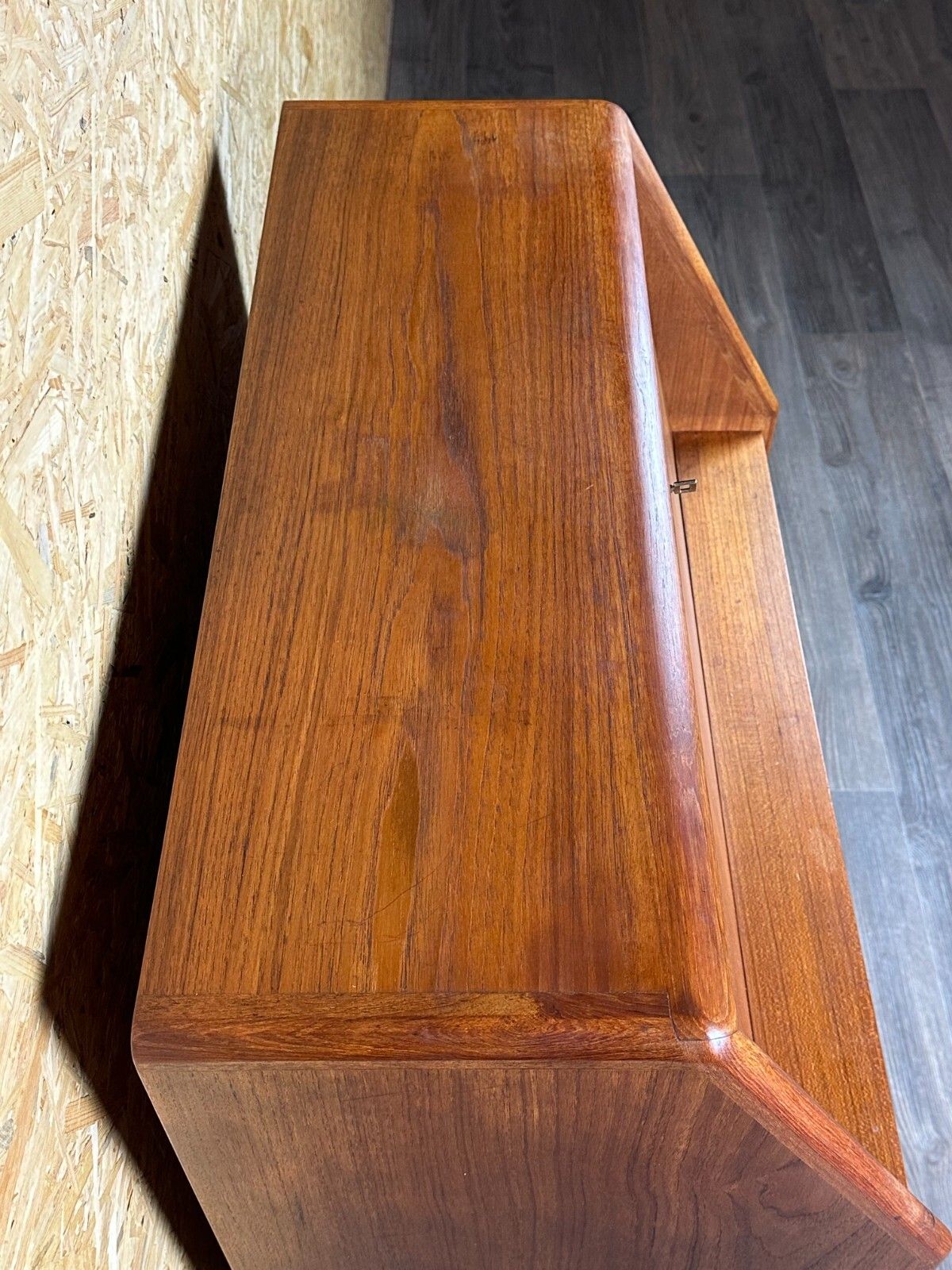 60s 70s Teak Secretary Chest Of Drawers Danish Modern By Dyrlund Denmark photo vinterior