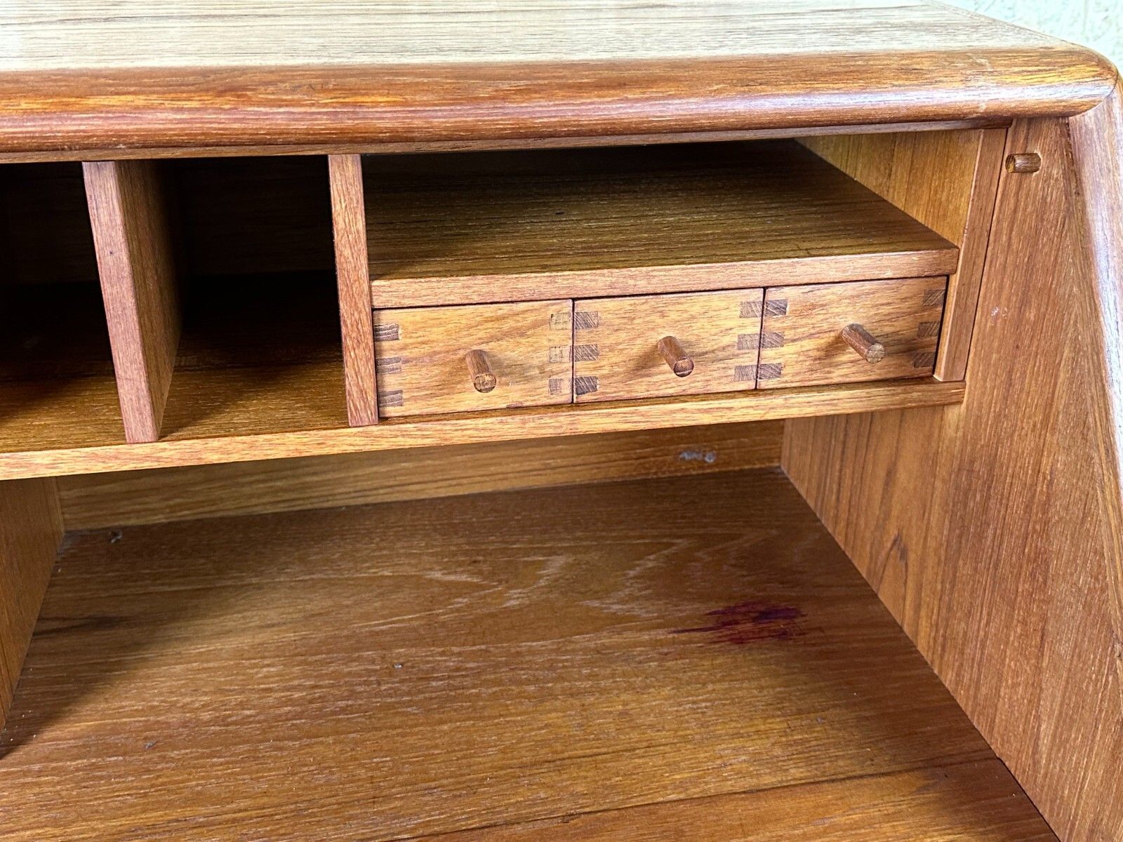 photo buy 60s 70s Teak Secretary Chest Of Drawers Danish Modern By Dyrlund Denmark