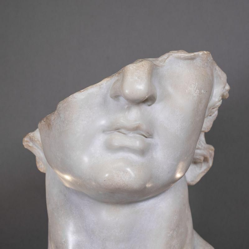Medium Sized Resin Sculpture Representing A Fragment Of The Sculpture Of Apollo. photo for sale