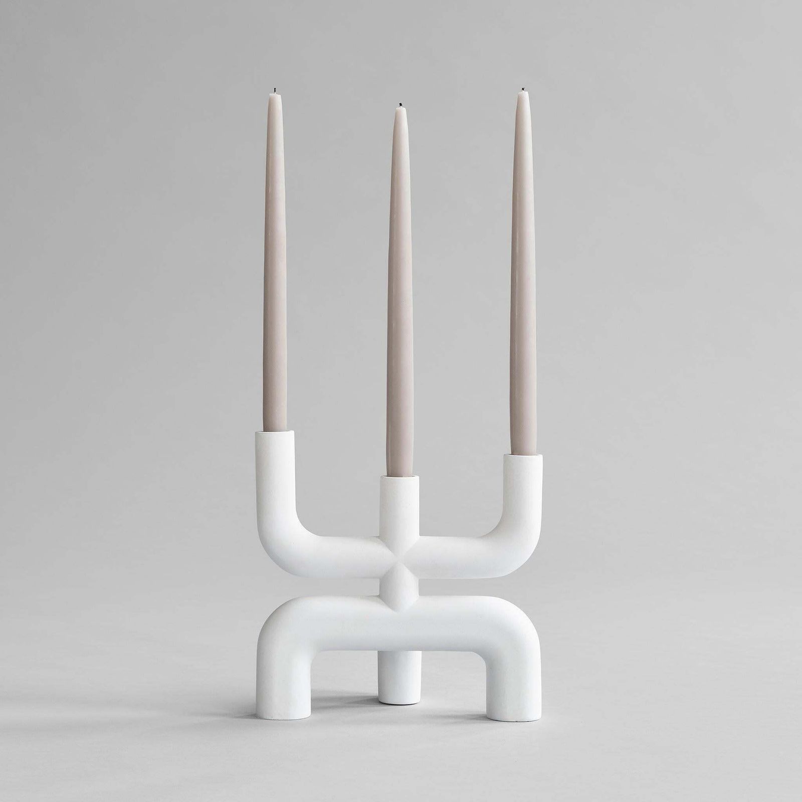 Contemporary Candleholder, Ivory White Ceramic, Contemporary Art. photo buy