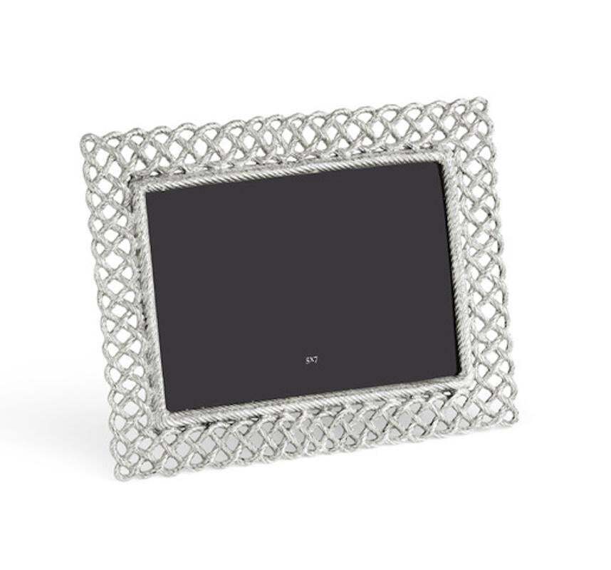 Love Knot Photo Frame In Silver Metal, Medium Size Model. photo 606.67