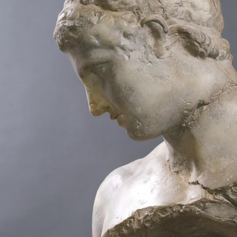 Sculpture Representing The Bust Of A Greek Sportsman In The Hellenistic Period. photo for sale