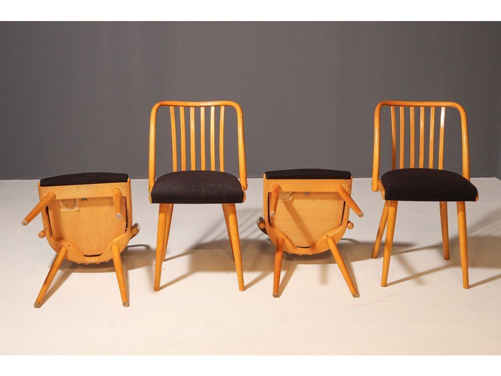 Set Of Four Wooden Chairs | Antonín šuman, 20th Century photo vinterior