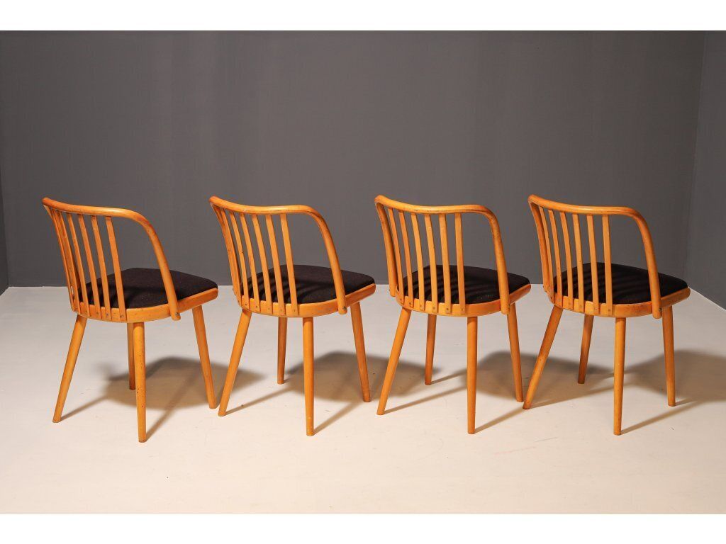 Set Of Four Wooden Chairs | Antonín šuman, 20th Century photo vintage