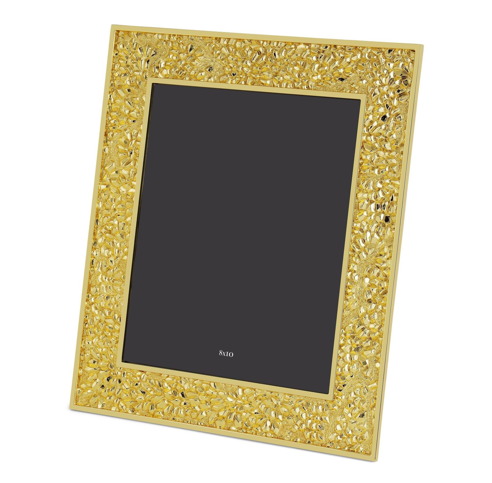 Contemporary Pomegranate Photo Frame In High Quality Gold Plated Metal. photo for sale