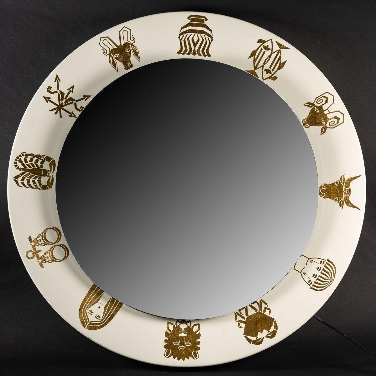 Pair Of Illuminated Mirrors By Benedetto Fornasetti, Circa 1970. photo Home Decor