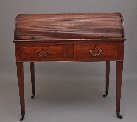 Early 19th Century Mahogany Tambour Desk