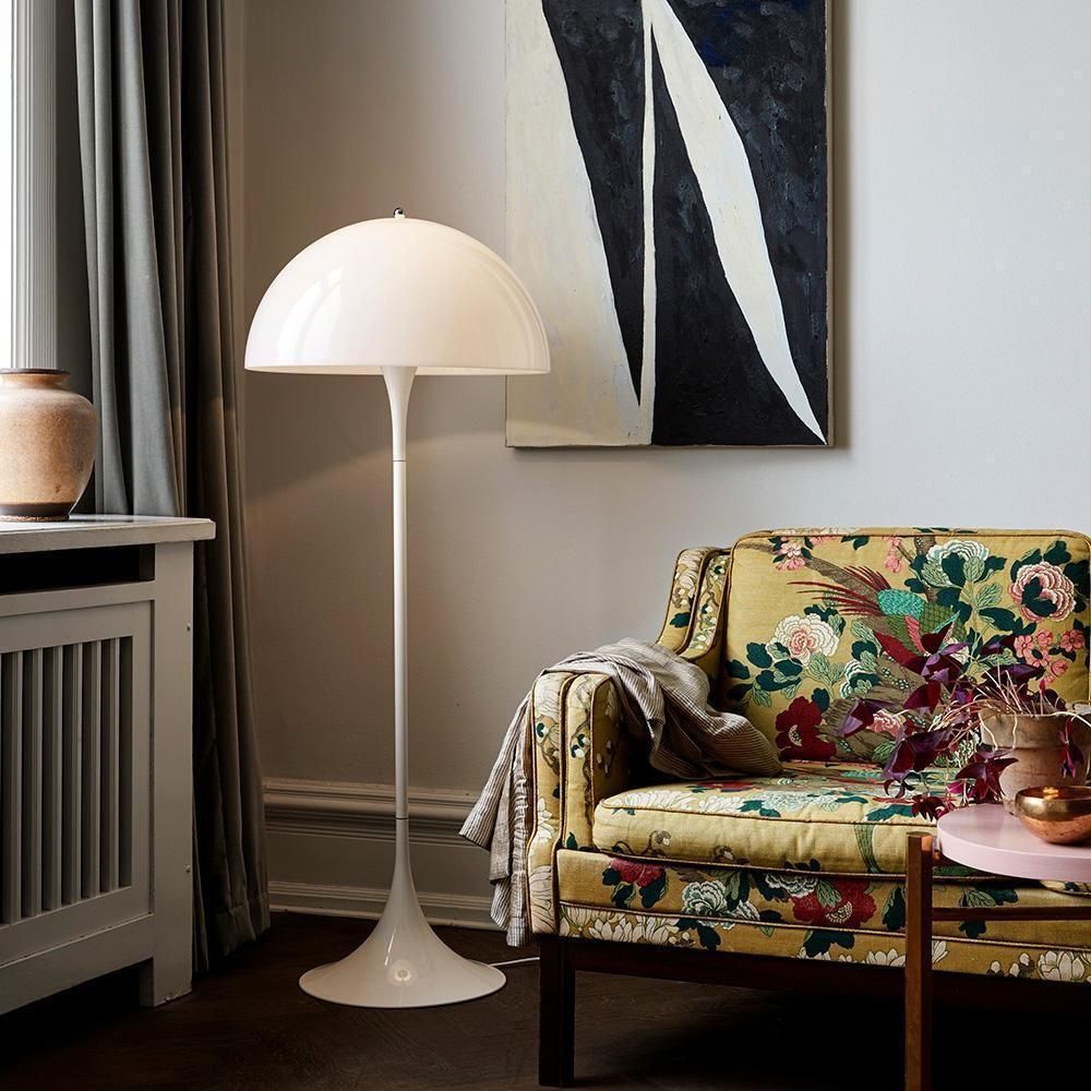 Louis Poulsen, Floor Lamp In White Opal By Verner Panton photo furniture