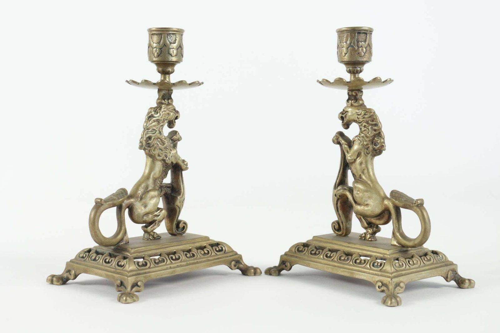 Pair Of Candlesticks From The 19th Century In Bronze, Napoeon III Period photo for sale