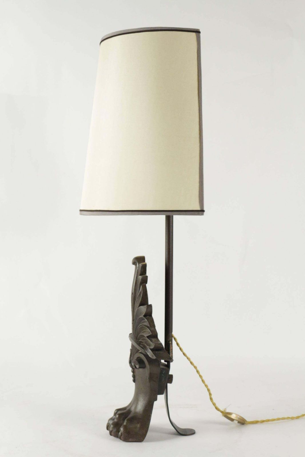 Antique Bathtub Lions Claw Foot Changed Into A Lamp, 19th Century photo for sale