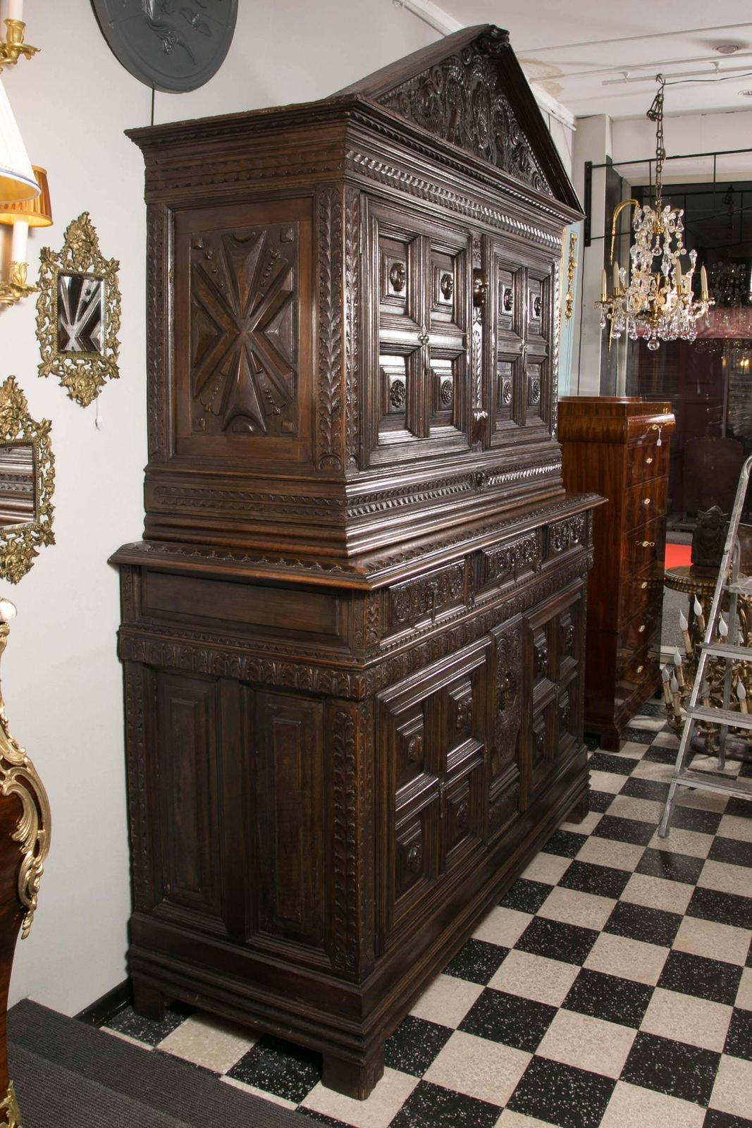 17th Century Furniture Important Supposedly From Northern Italy, Antique Art. photo vinterior