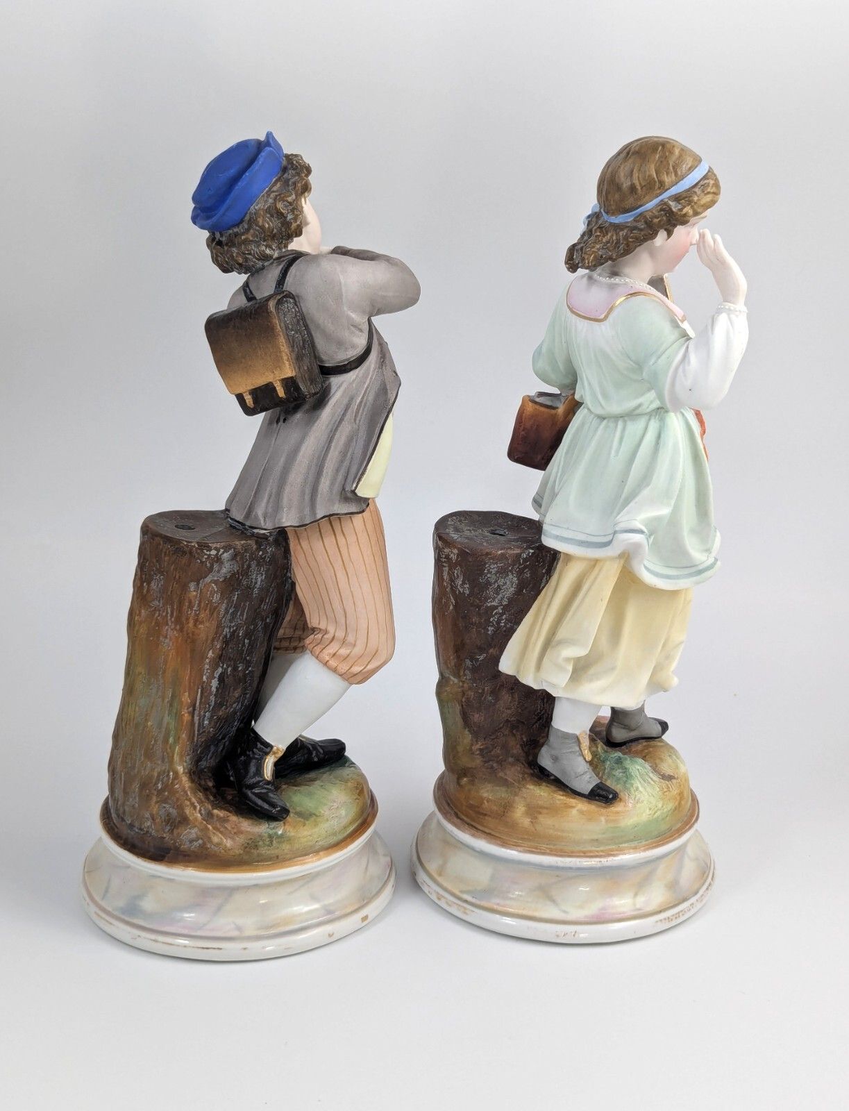 A Pair Of Bisque Porcelain Figurines, France, 19th Century. photo Home Decor