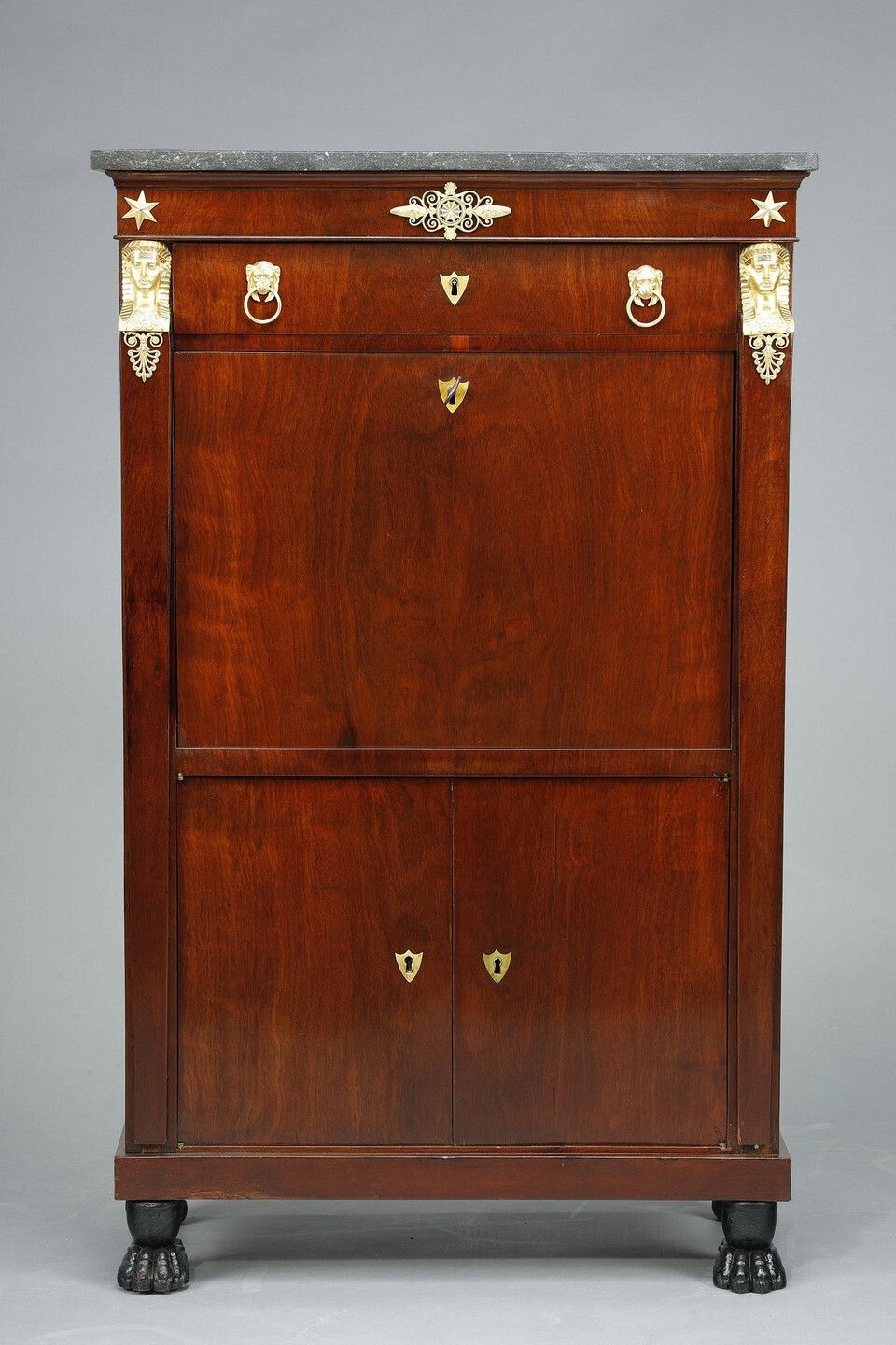 Mahogany And Mahogany Veneer Consulat Commode And Secretary photo for sale
