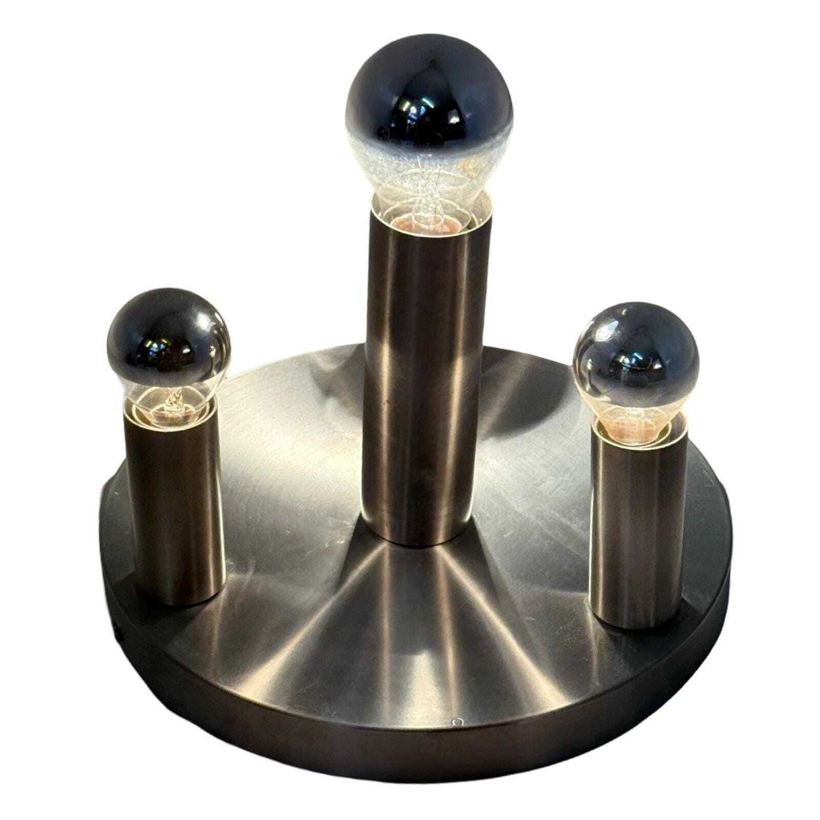 Hala   Ceiling Or Wall Mounted Lamp   Stainless Steel   Including The Reflective Bulbs   Ca. 1980's   Made In The Netherlands photo 194.0