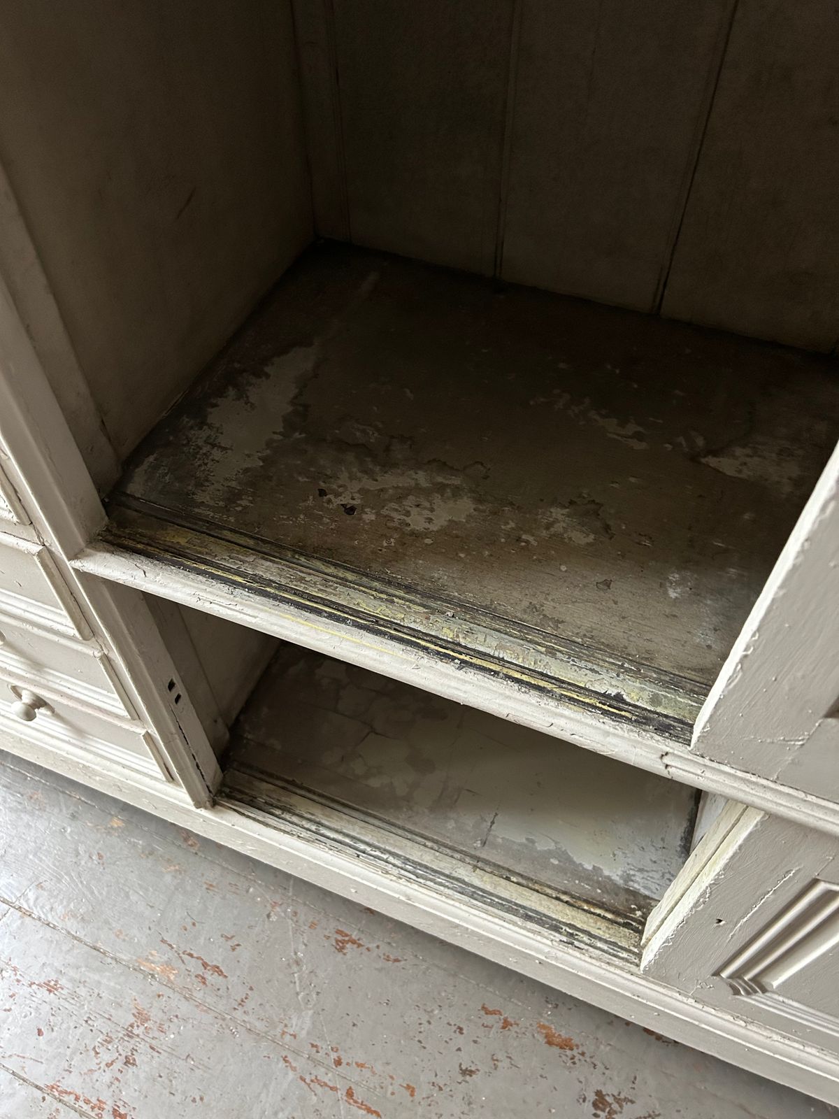 photo furniture The Loveliest Of 19thc Painted Dresser Bases   8 Ft 4 Long