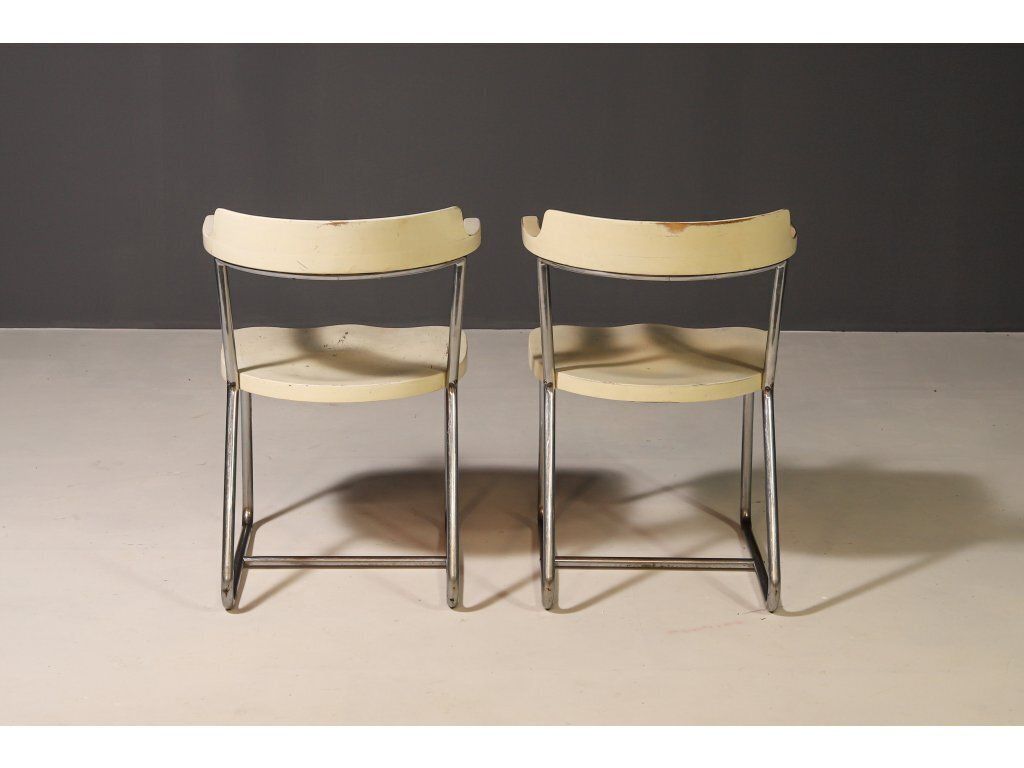 Bauhaus Armchairs Model K 16 By Robert Slezák, 1930s photo vintage