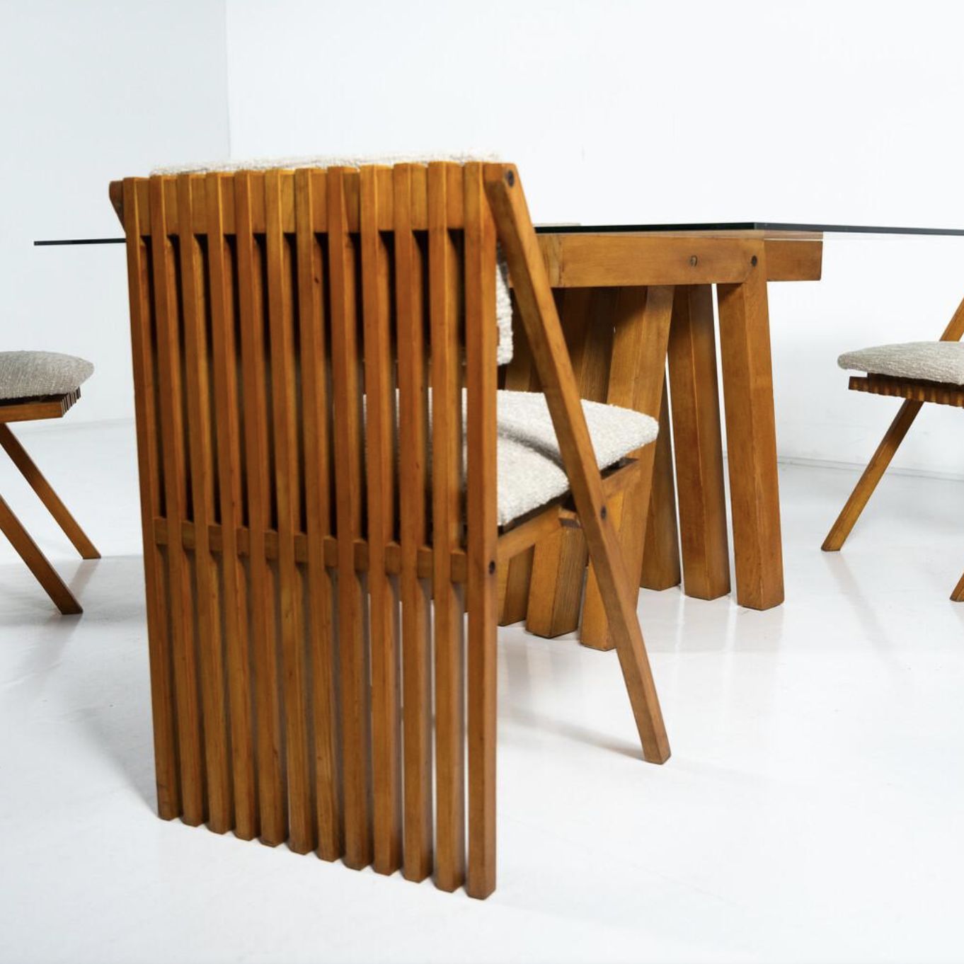 photo furniture Mid Century Modern Dining Table Set ” Millepiedi” By Tito Pinori, 1970s