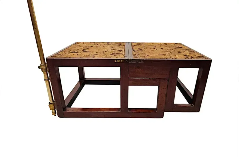 A Very Rare Early 19th Century Metamorphic Library Steps That Converts To A Footstool photo vintage