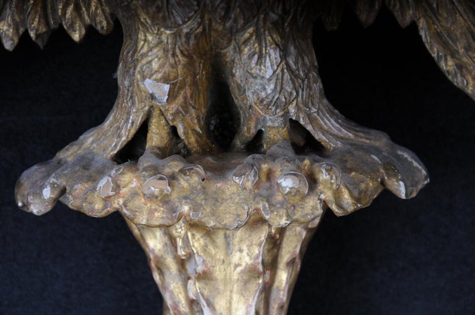 Pair Of Large Empire Appliqués / Sconces Circa 1800, Gilded Linden Wood photo 3980.0