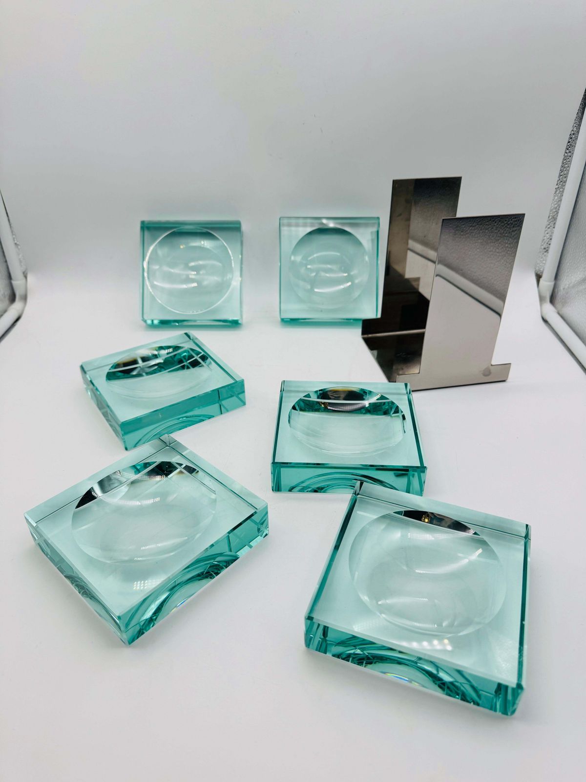 Gallotti & Radice 6x Bowl Ashtray Emerald Green Italy 1970 photo buy