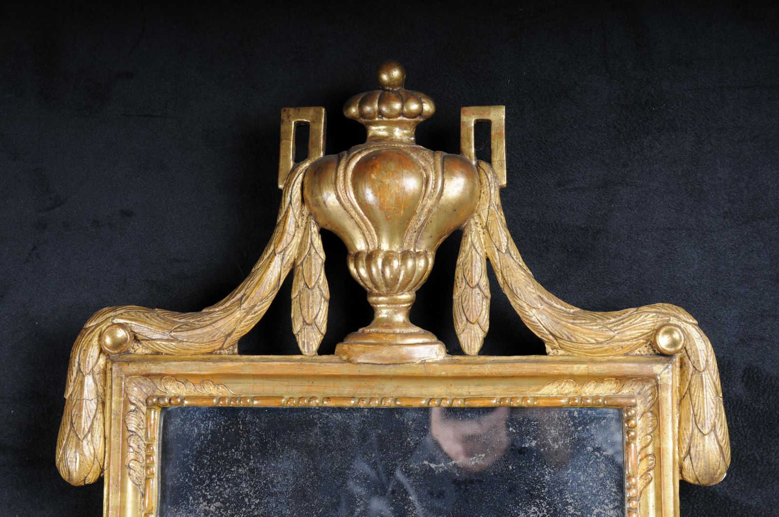 Antique Gilded French Wall Mirror Louis XVI/Classicism Around 1780 photo for sale