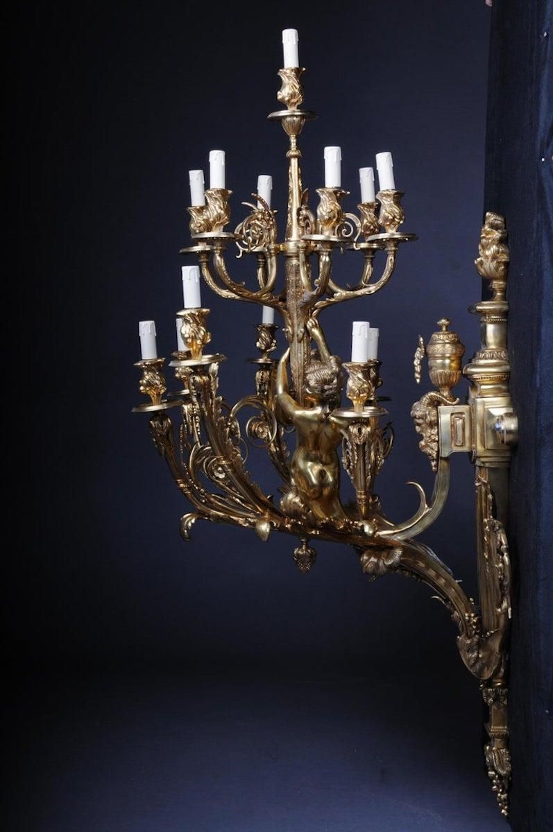photo furniture Pair Of Monumental Wall Appliques Napoleon III After J. B. Klagmann