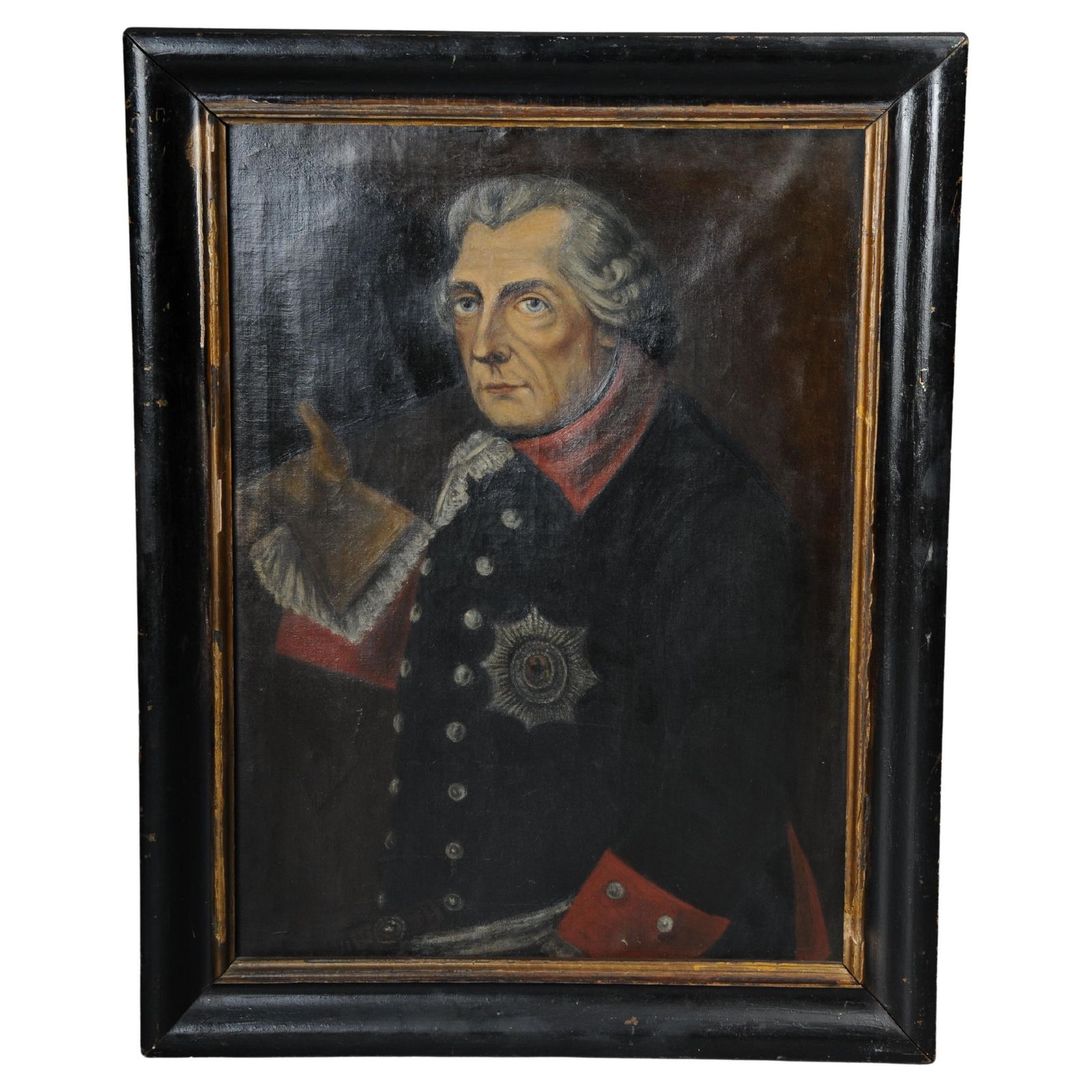 Antique Painting Of Frederick II/Frederick The Great After Anton Graff