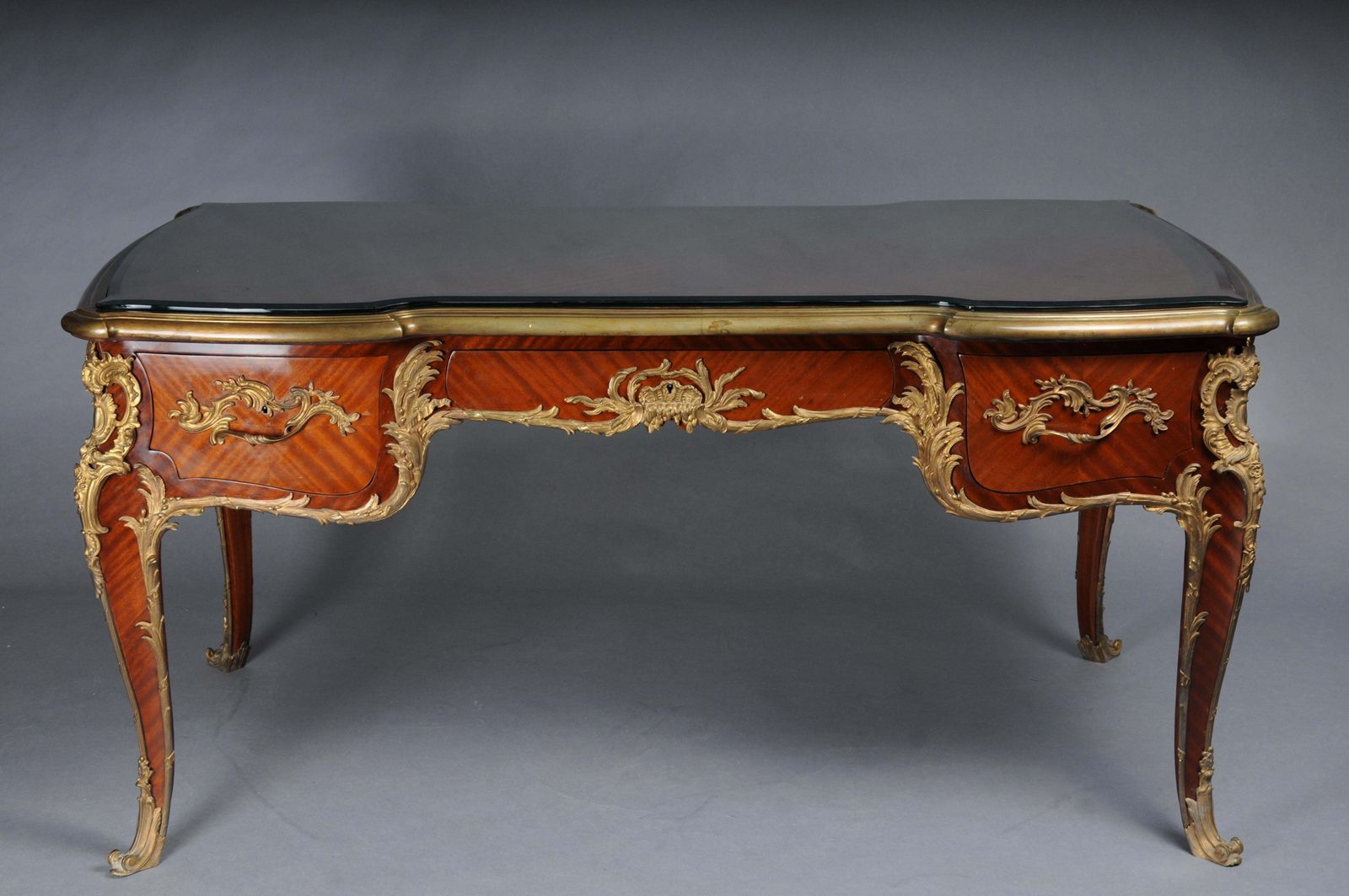 photo for sale Royal French Bureau Plat In Louis XV Style After Francois Linke, Paris