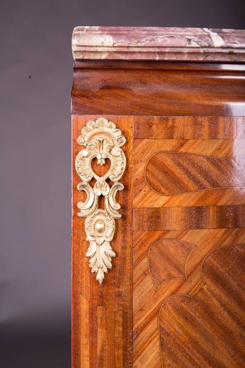 19th Century Napoleon III Rosewood Curved Legs Side Cabinet Commode photo 4527.0