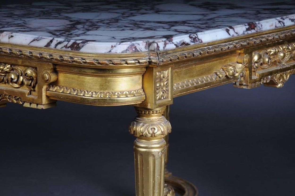 Amazing French Louis XVI Salon Table Gilded, Around 1910 photo Furniture