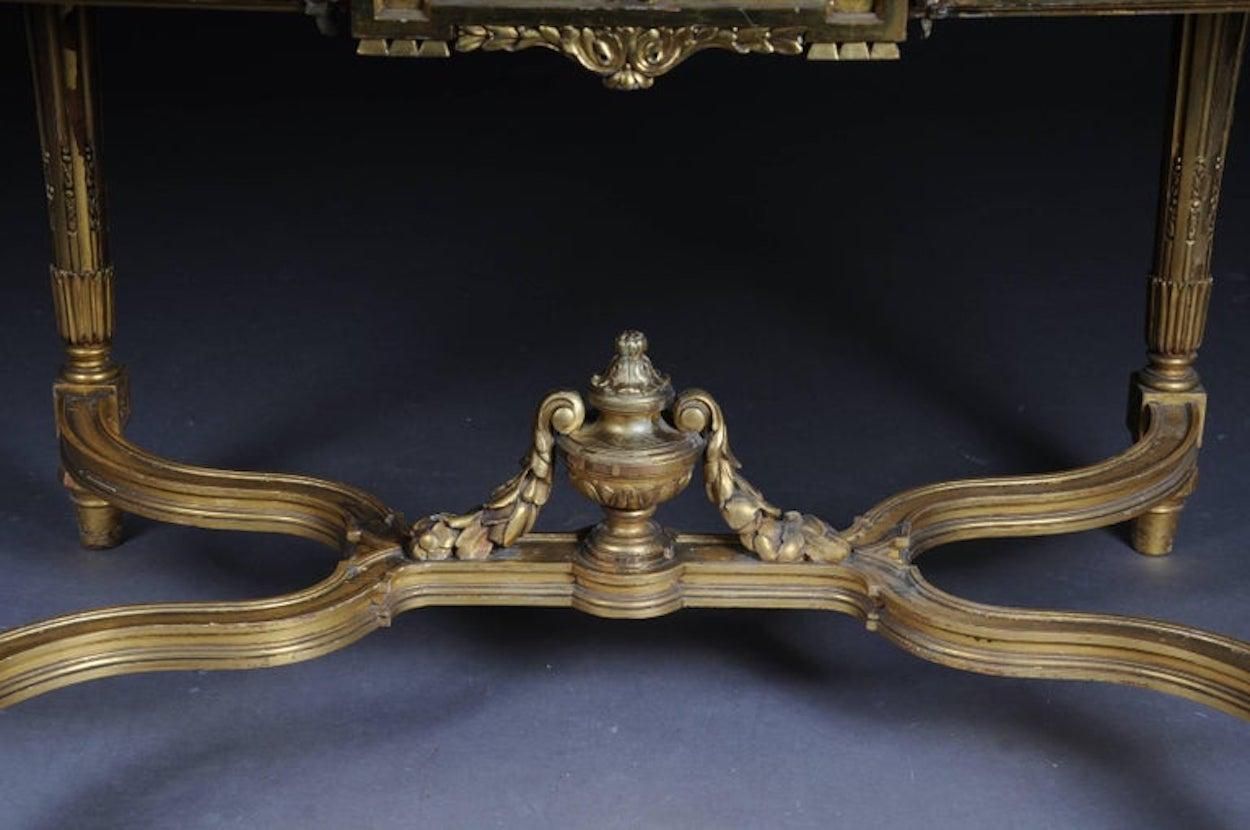Amazing French Louis XVI Salon Table Gilded, Around 1910 photo 7191.0