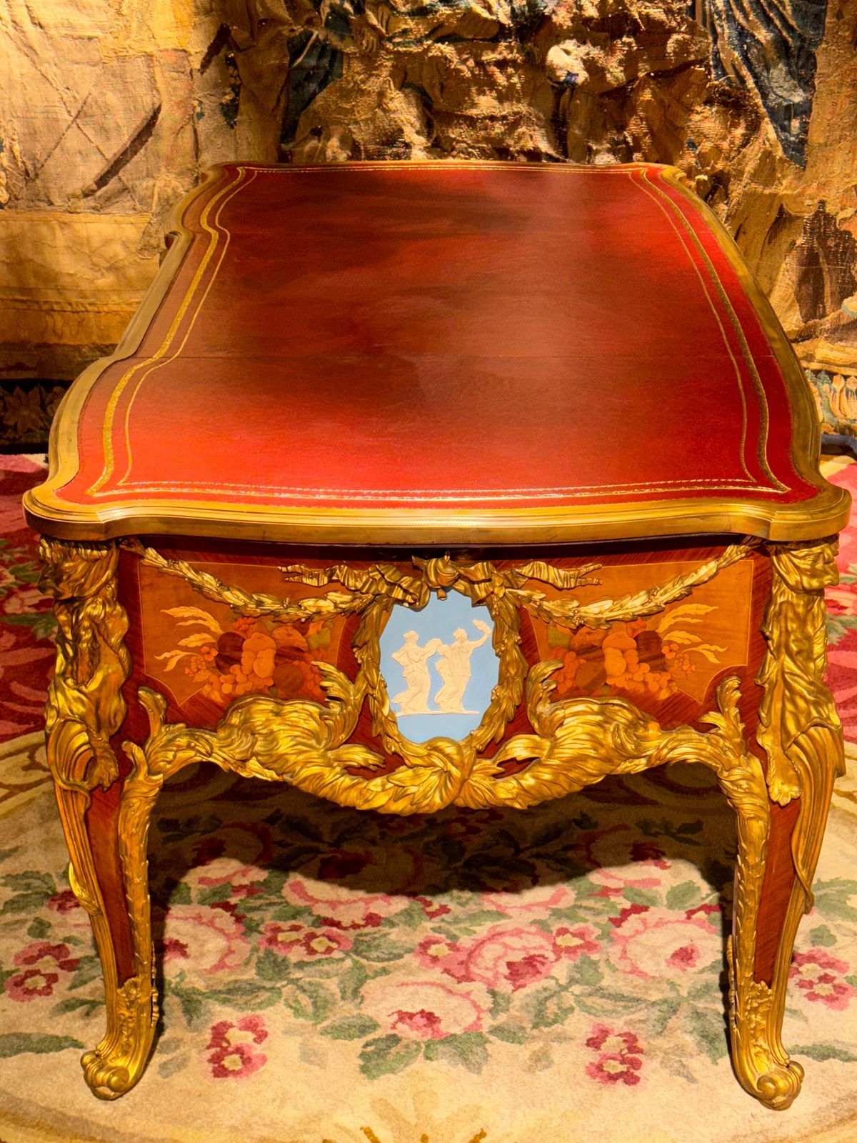 Impressive Louis XV Style Bureau Plat/Writing Desk, After Riesener & J.Oeben photo buy