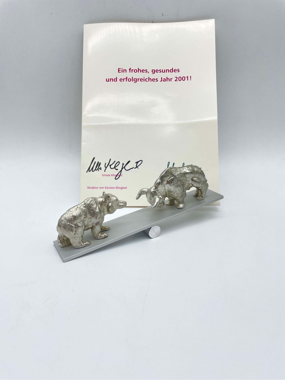 Sculpture Karsten Klingbeil (Berlin Bear And Bull). Desk Accessories/Paperweight photo buy