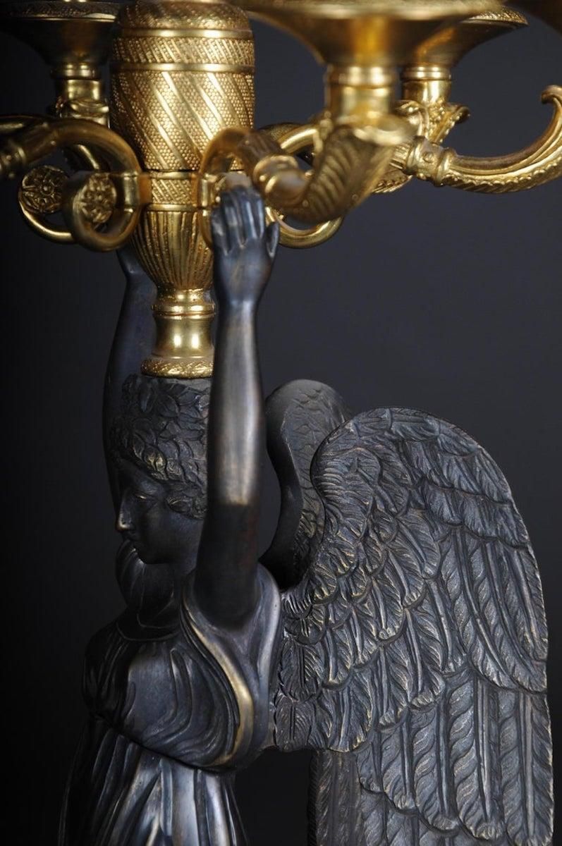 Pair Of Empire Ceremonial Bronze Candelabras/Candlesticks After P. P. Thomire photo buy