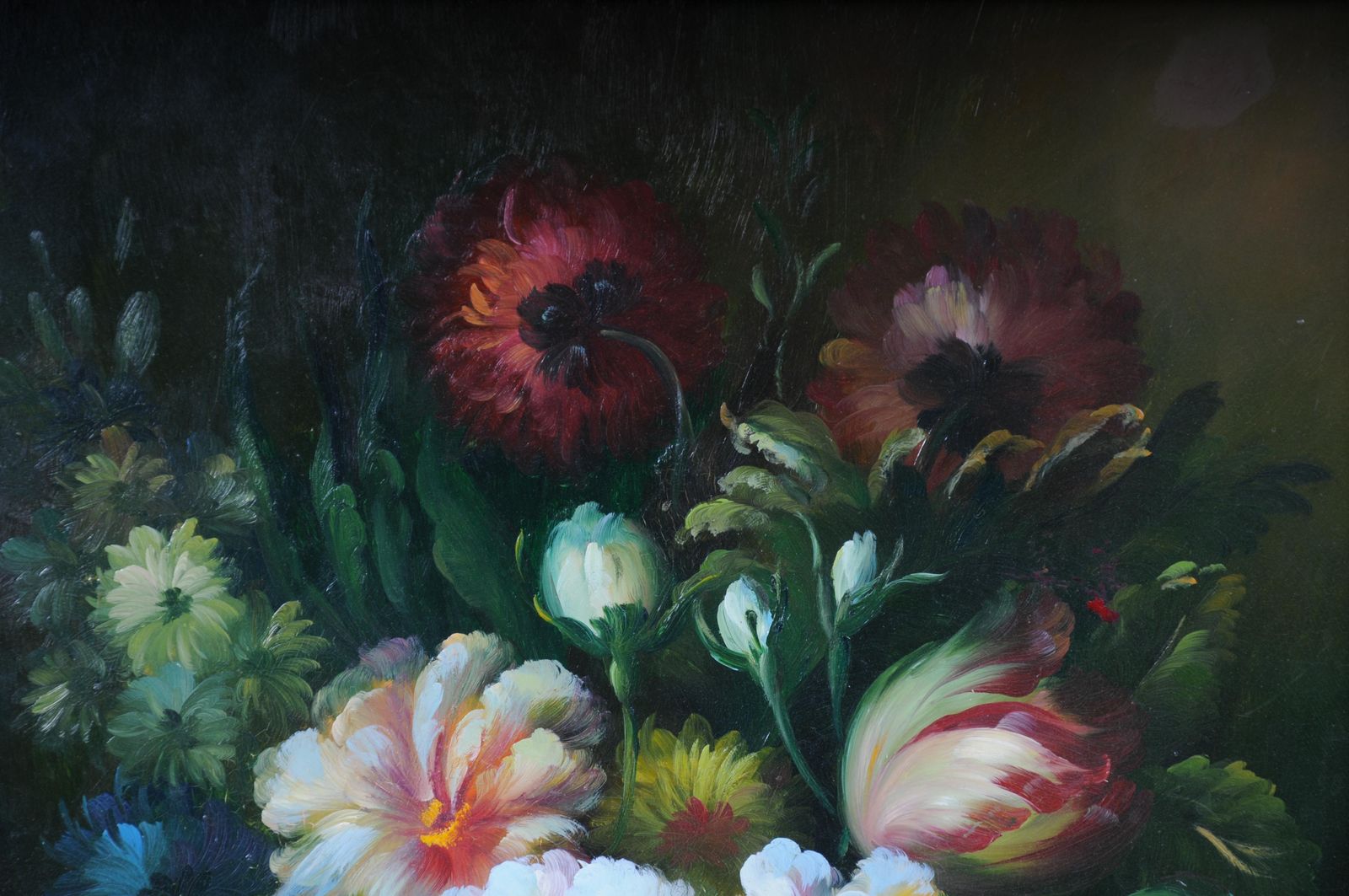 Colorful Still Life Painting Of Flower Bouquet. Germany photo Art
