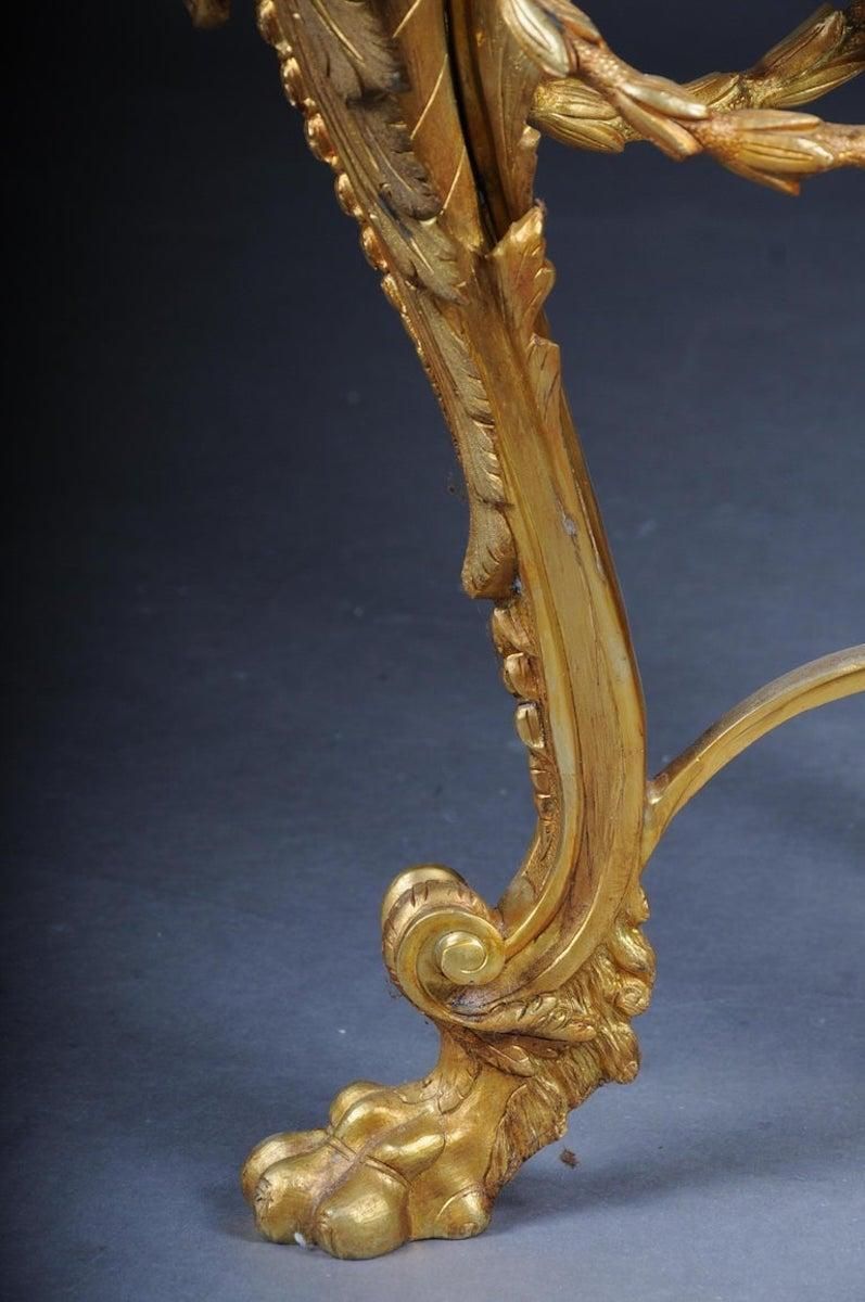 Empire Splendid French Saloon Table, Bronze Gilt photo vintage