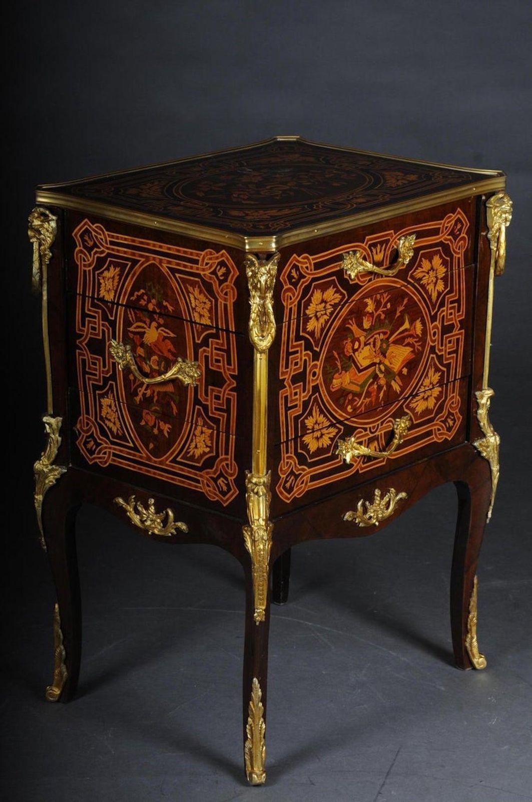 Transition Side Table Chest Of Drawers Napoleon III Marquetry photo furniture