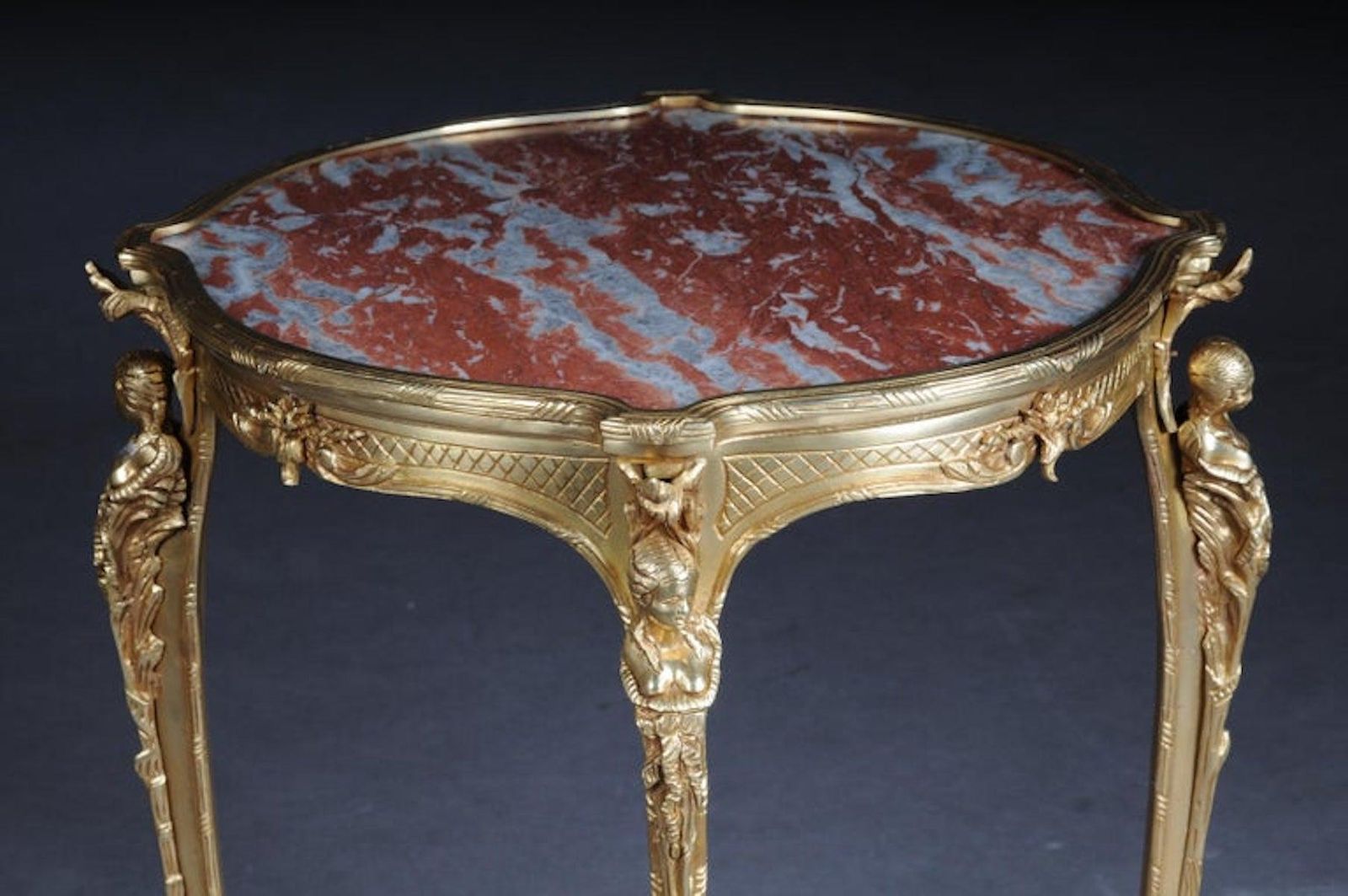 Magnificent French Bronze Pompom Table Or Side Table To Zwiener, Napoleon III photo buy