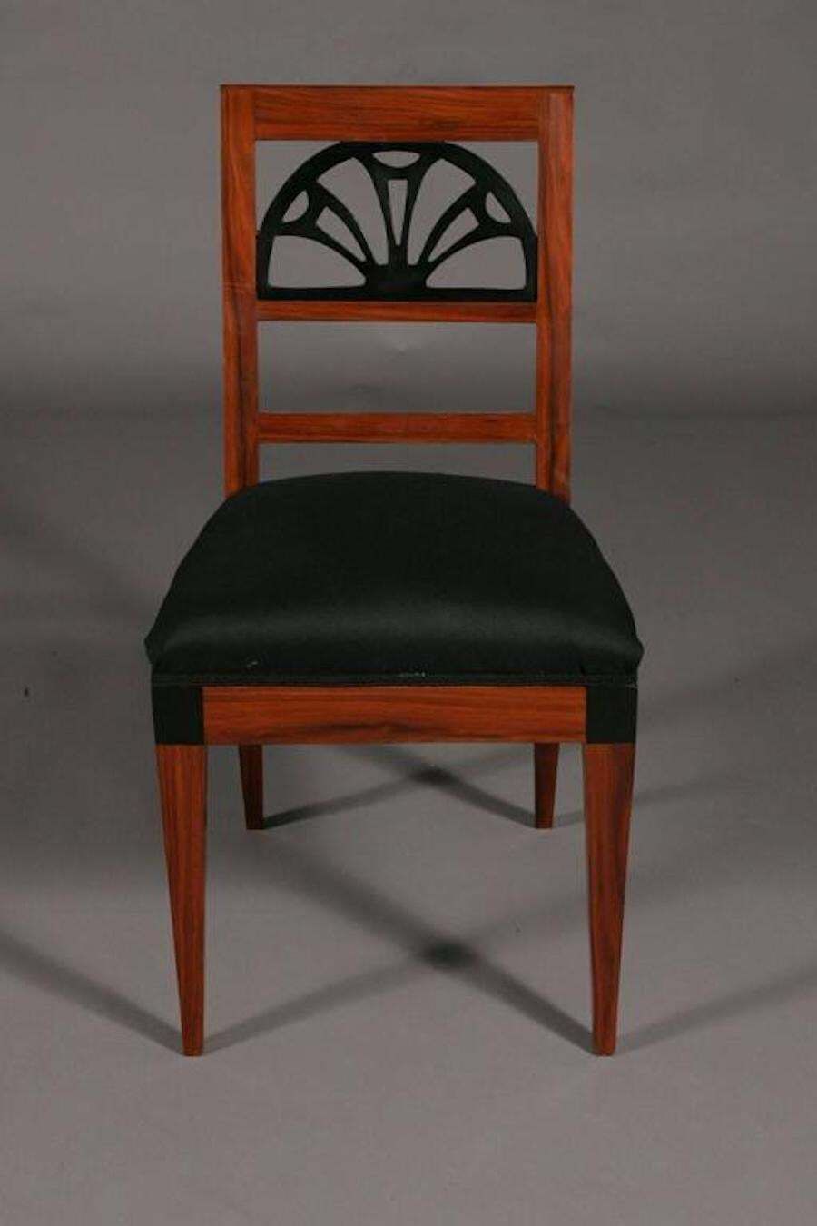 20th Century Neoclassical Style Light Palisander Chair photo vintage