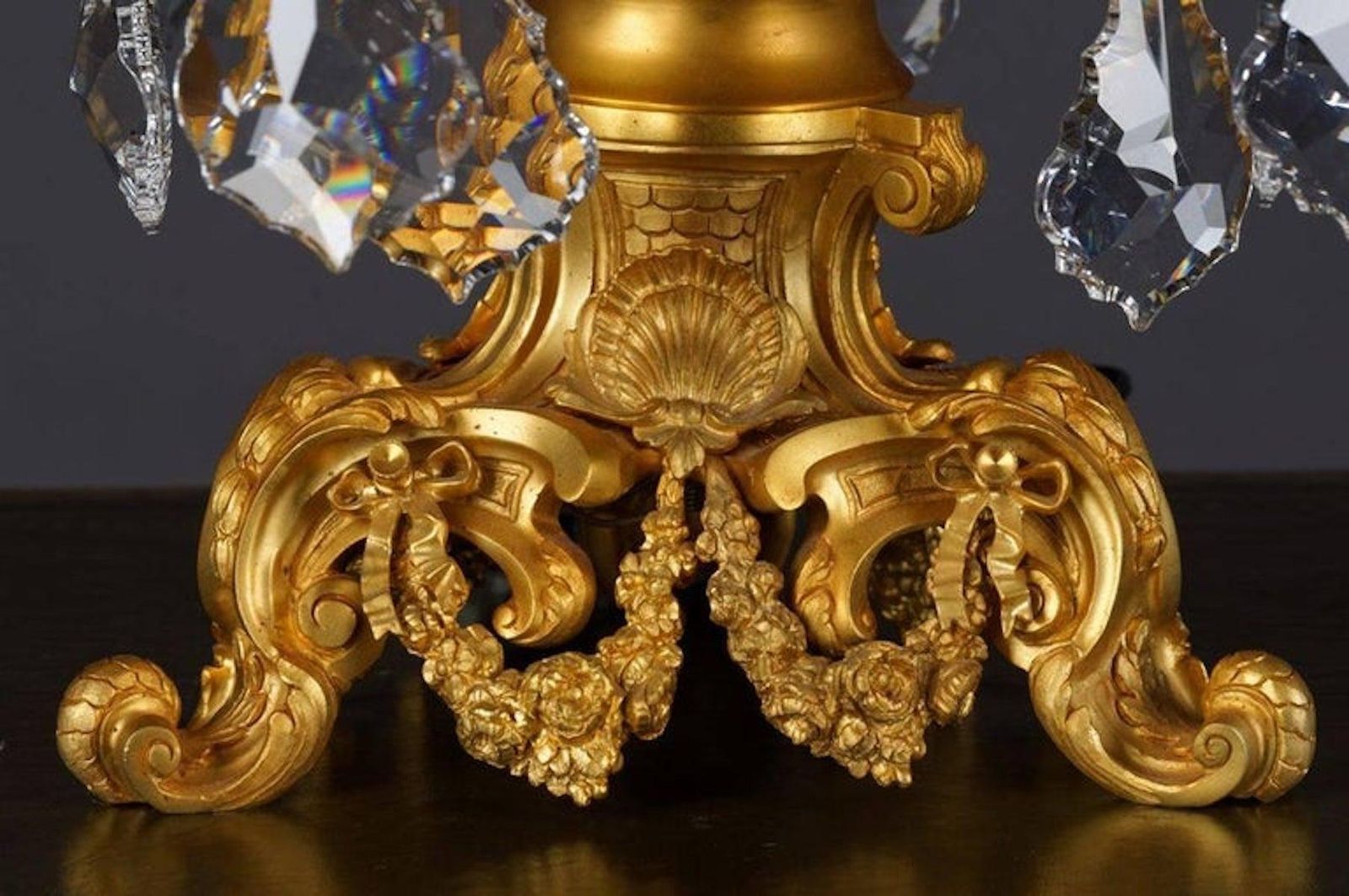20th Century Louis XV Style Girandole Table Lamp photo vinterior