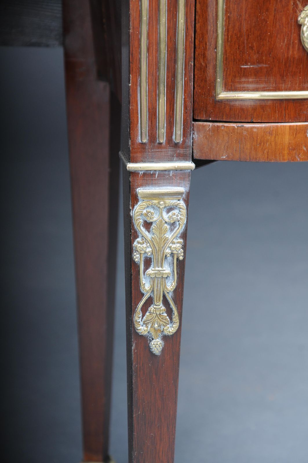Semi Circular Delicate Antique Mahogany Ladies' Desk Louis XVI, Paris 1880 photo Furniture