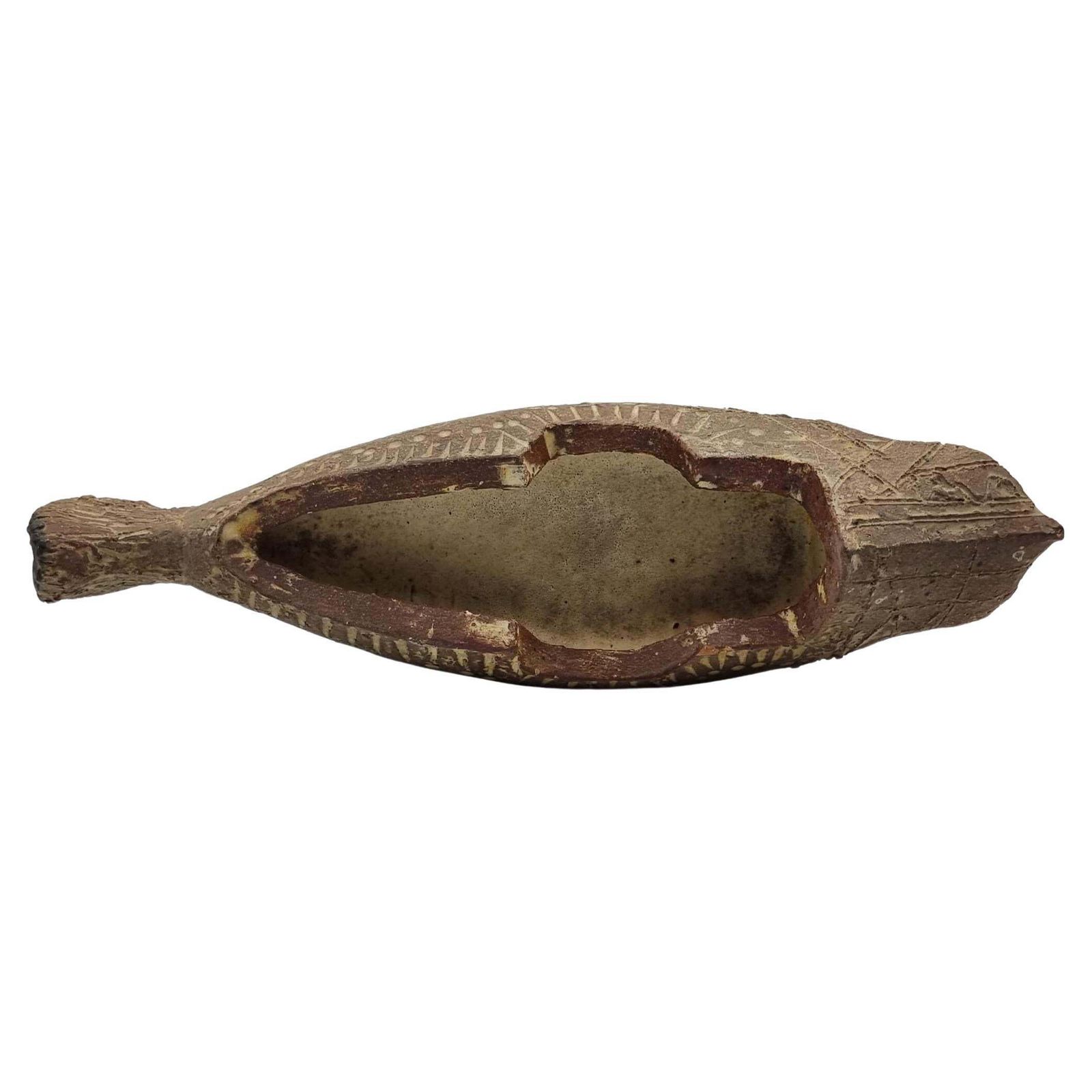 Art Antique Ceramic Fish Sculpture / Figure Signed Artist Gilbert Portanier France photo