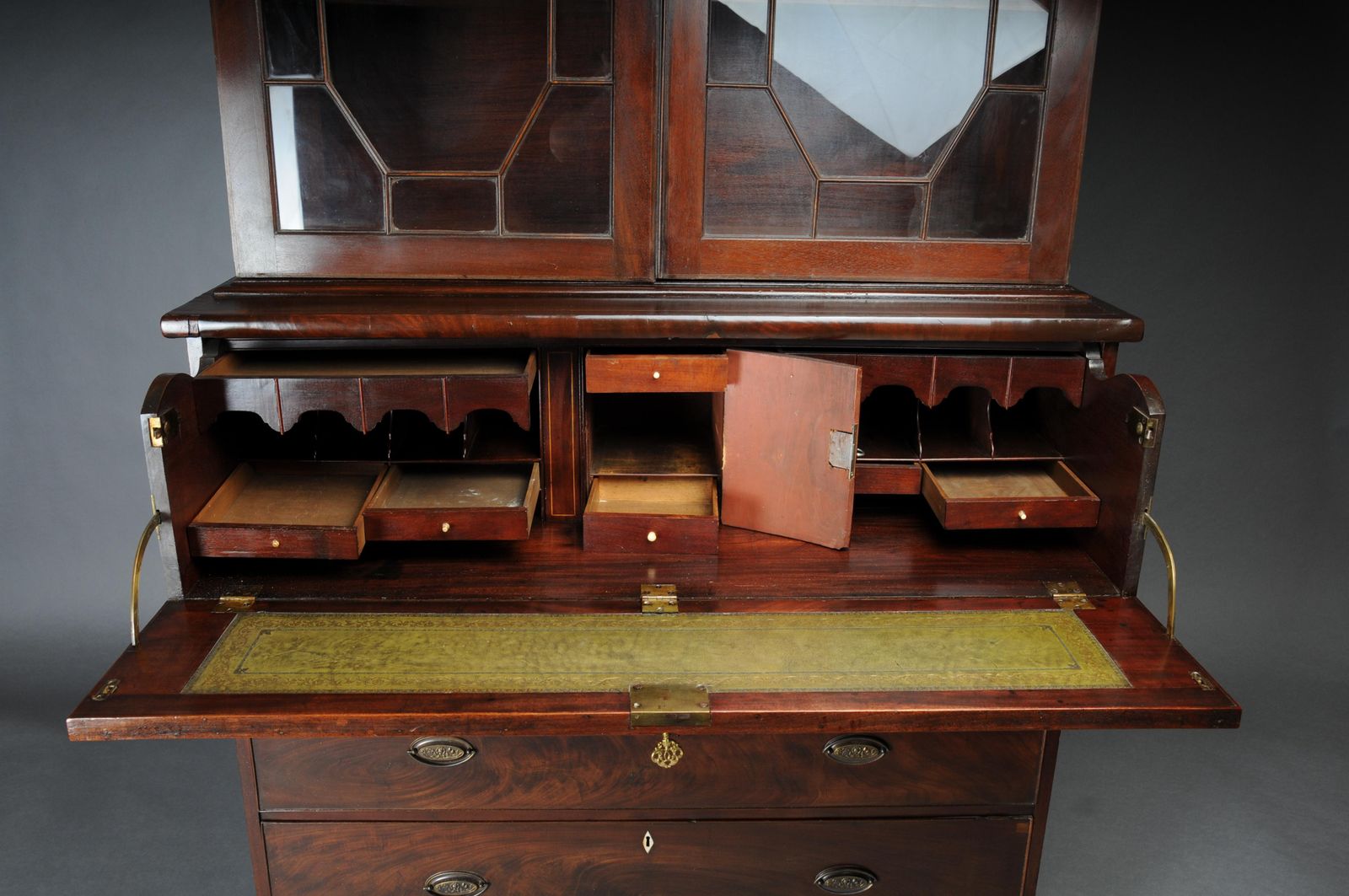 19th Century Antique English Display Secretaire, Mahogany photo 3728.0