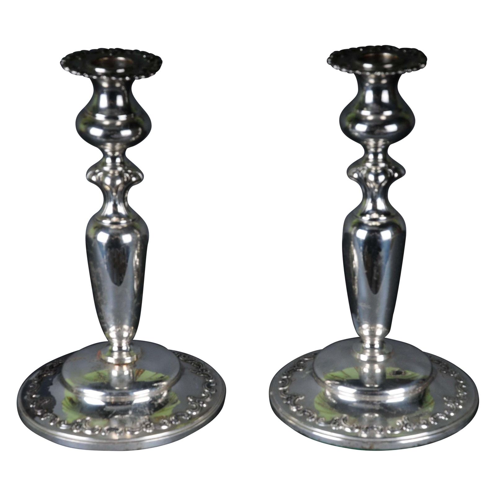 2 Classic Silver Candlestick 925 Sterling Germany Original Alt Heidelberg
