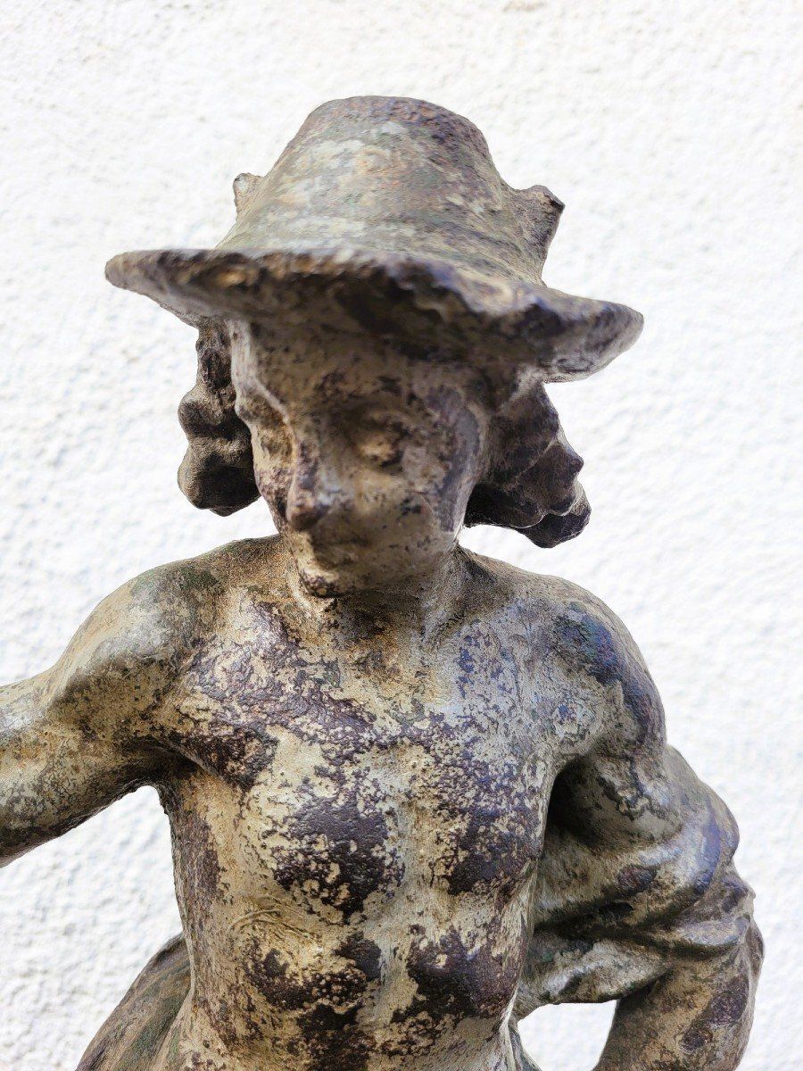 850.0 Cast Iron Mercury Statue, 18th Century And Earlier photo