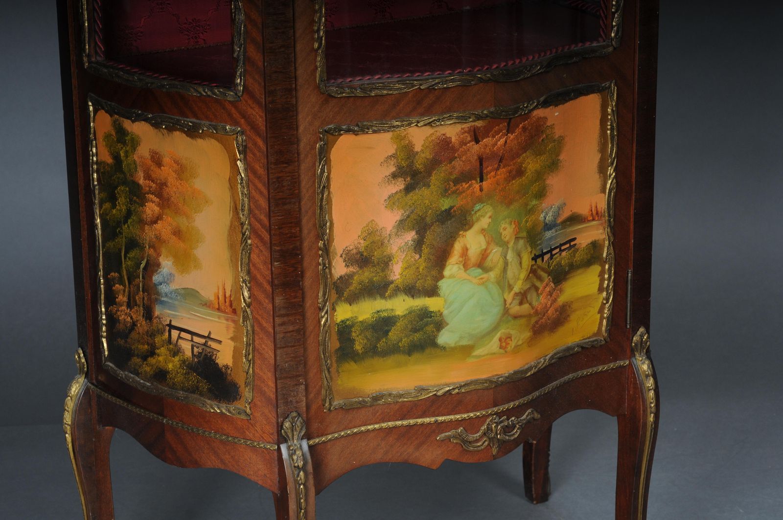 photo buy Elegant French Ornamental Display Case, Gilded Bronze, Louis XV